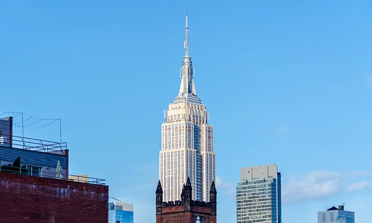 Foto på Empire State Building i New York City.